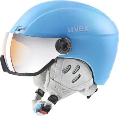 Casca schi UVEX 400 visor style cloudy blue m 53-58 cm
