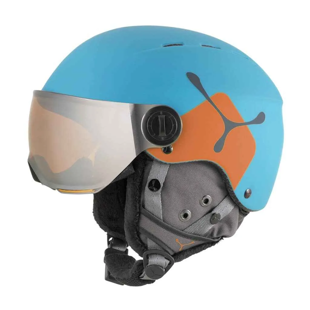 Casca schi CEBE FIREBALL VISOR JR blue/orange 50-54 cm