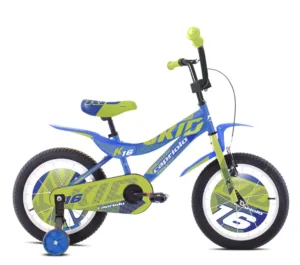 Bicicleta copii 16 Capriolo Kid albastru lime
