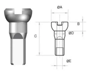 Niple Sapim Polyax brass-14mm