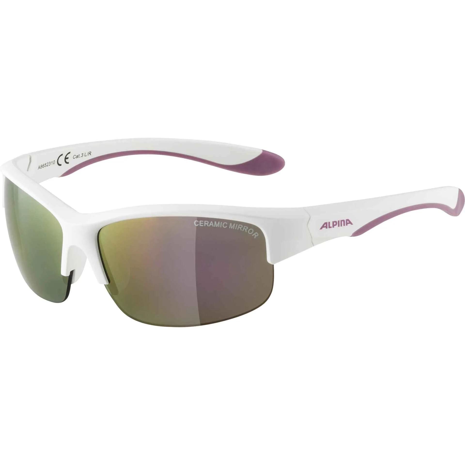 Ochelari FLEXXY YOUTH HR white mat-purple pink mirror Cat. 3