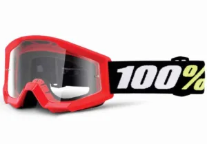 Ochelari 100Percent Strata Mini Google antifog clear lens red