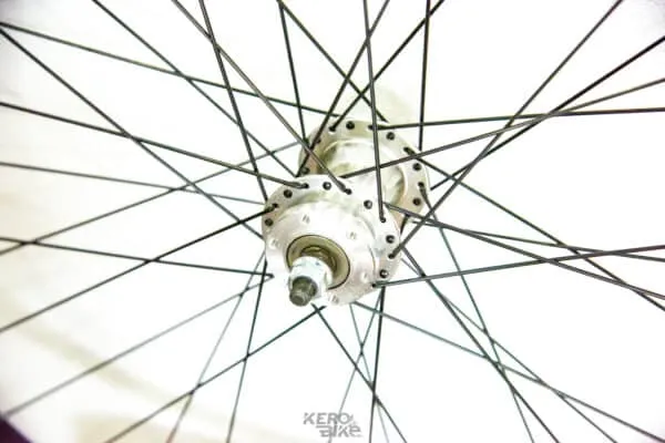 Roata fata 27.5x1.75 janta D-Disc  36H butuc aluminiu, ax cu piulita - imagine 2