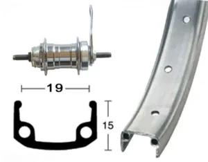 Roata 18 355-19 aluminiu 0 L Back-pedaling Brake Hub, Spite Zinc