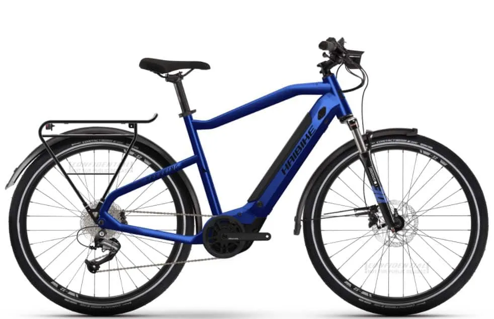 e-bike Haibike Trekking 4 High i500Wh 9-G Altus glossy matte blue black M