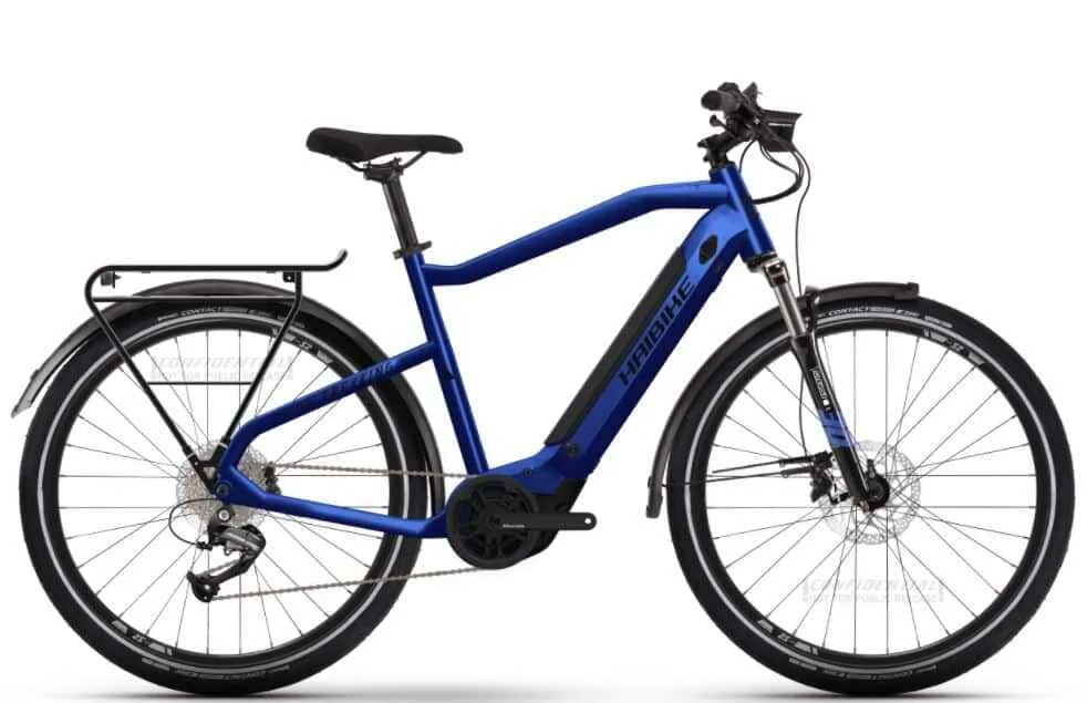 e-bike Haibike Trekking 4 High i500Wh 9-G Altus glossy matte blue black M