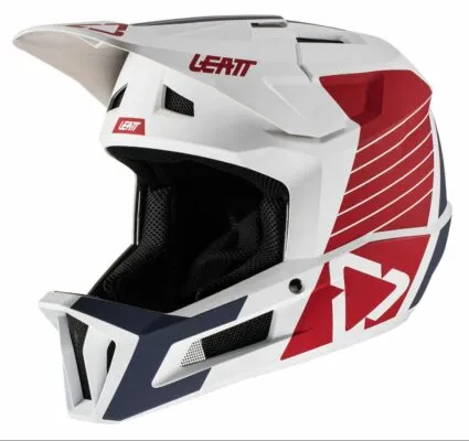 Casca Leatt MTB Gravity 1.0 alb rosu negru Onyx XL