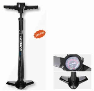 Pompa atelier Bikeforce cu manometru 200 PSI otel SV/FV/DV P32B