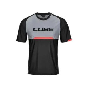Tricou Cube EDGE Round Neck Jersey S/S black'n'grey M