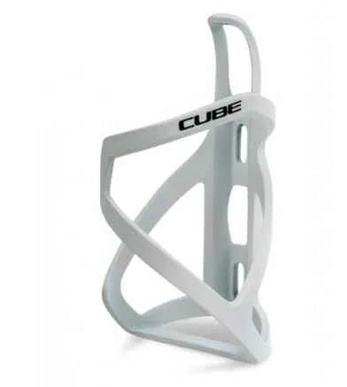 Suport Bidon CUBE HPP Left-Fland Sidecage mat white n glossy black