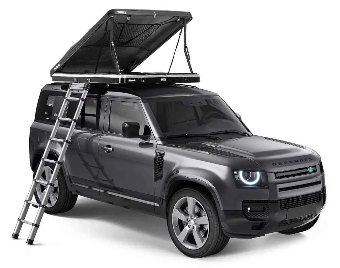 Cort Thule Basin 2 persoane cort auto cu prindere pe acoperis negru (hard shell rooftop) - imagine 6