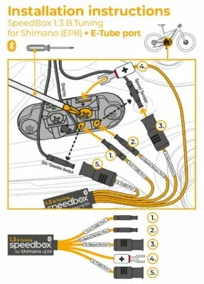 SpeedBox 1.3 B.Tuning pentru Shimano  EP8 ETP (E Tube port) - imagine 2