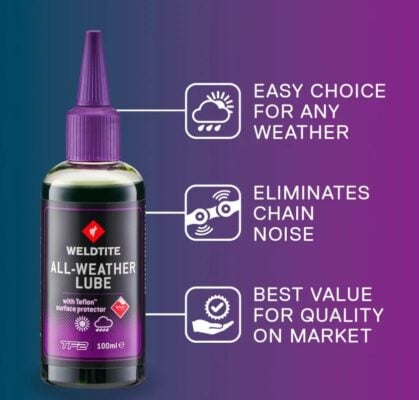 Lubrifiant cu teflon TF2 All Weather surface protector 100 ml Weldtite - imagine 2