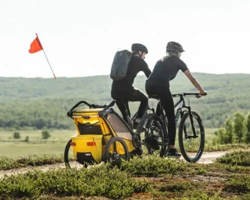 Carucior Thule Chariot Sport 1 scaun negru galben - imagine 8