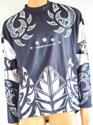 Tricou maneca lunga Tatu negru/alb marime XL Northwave