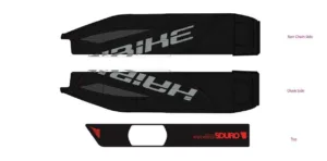 Decor antibild eBike SDURO pentru baterie Yamaha 2017 negru/rosu/antracit