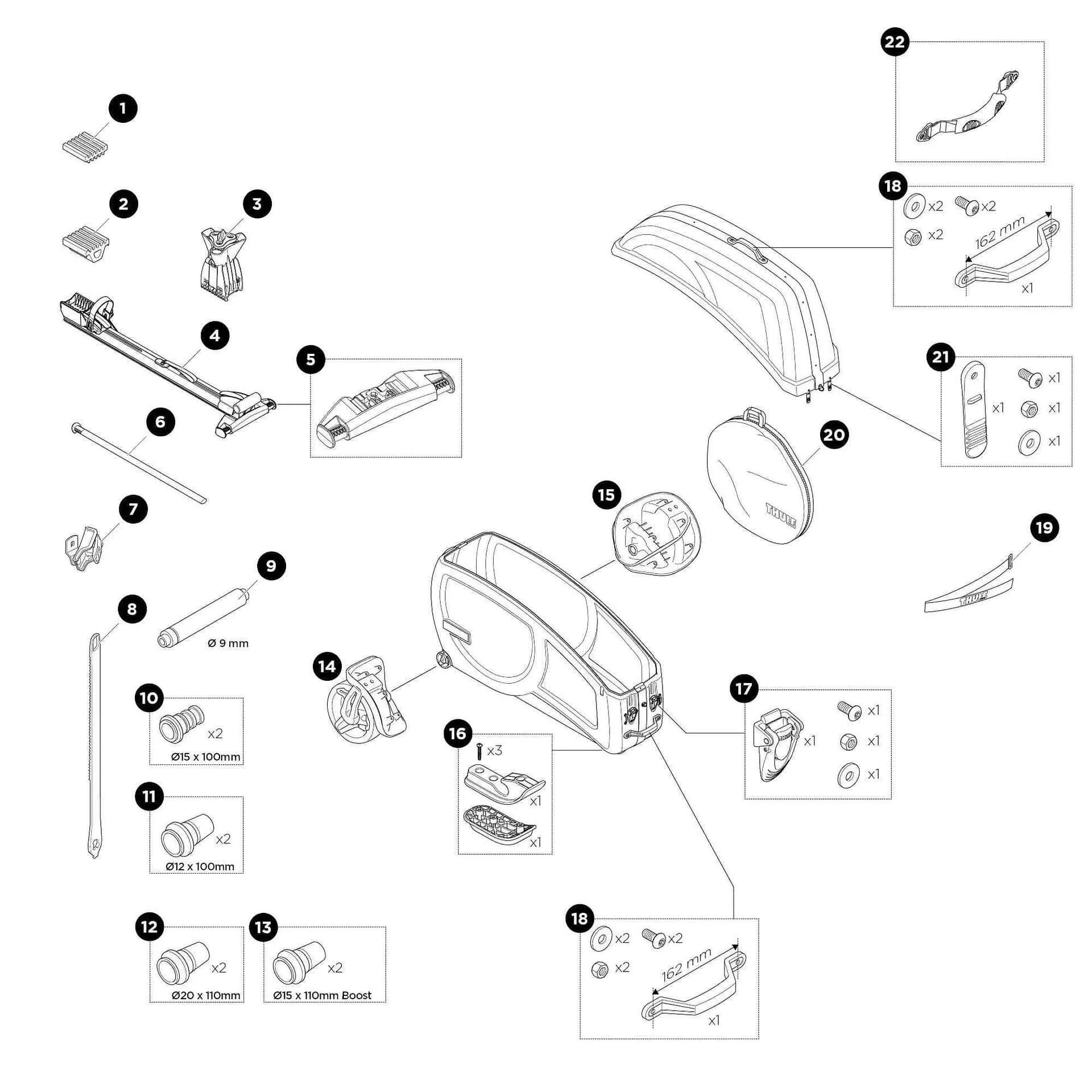 Geanta ABS bicicleta Thule Round Trip Transition - imagine 8