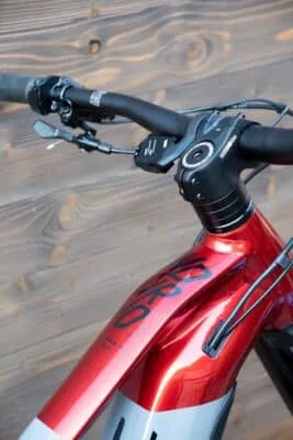 e-bike Haibike NDURO 7 i720Wh 12-G SLX 2023 L glossy grey red lime black - imagine 13