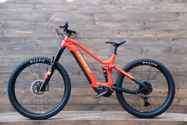 e-bike Haibike AllMtn 7 i720Wh 12-G GX Eagle 2023 matte red black neon S - imagine 3