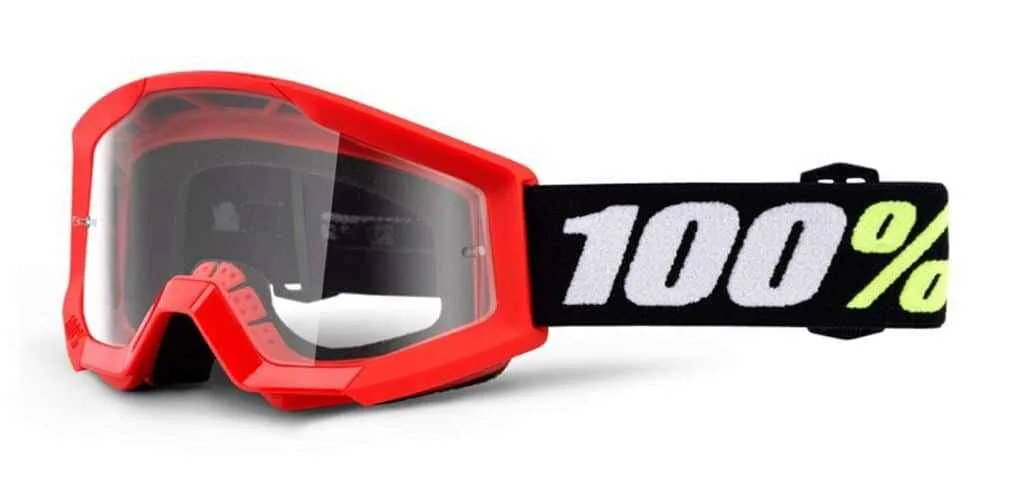 Ochelari 100Percent Strata Mini Google clear lens red