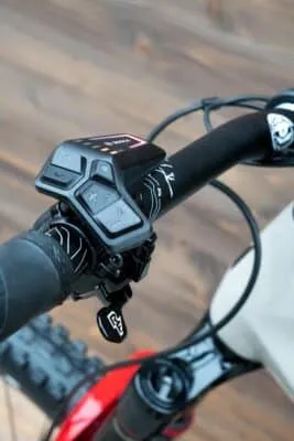 e-bike Haibike AllMtn CF SE i750Wh 12-G X01 AXS Eagle XL gloss black grey red chrome - imagine 13