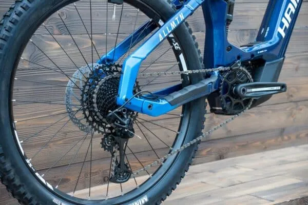 e-bike Haibike AllMtn CF 9 i750 12-G NX Eagle L gloss fade blue white - imagine 6