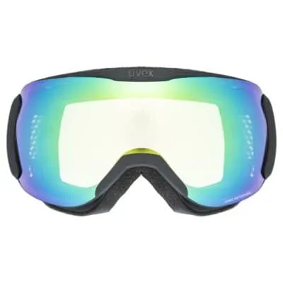 Ochelari schi Uvex downhill 2100 V black mat dl/green-clear S1-S3 - imagine 2