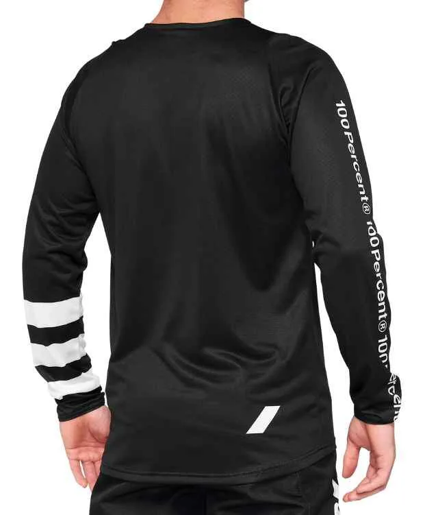 Tricou 100% Percent R-Core Long Sleeve negru/alb XL - imagine 2