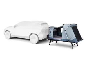 Cort Thule Outset 3 persoane dark slate pe carligul de remorcare