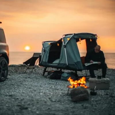Cort Thule Outset 3 persoane dark slate pe carligul de remorcare - imagine 12