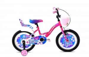 Bicicleta copii 16 Capriolo Viola pink albastru