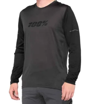 Tricou 100Percent Ridecamp Longsleeve negru/carbune S