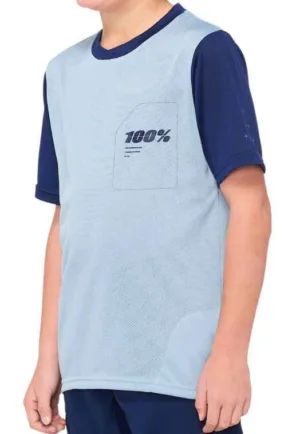 Tricou 100Percent Ridecamp Youth albastru deschis/albastru M