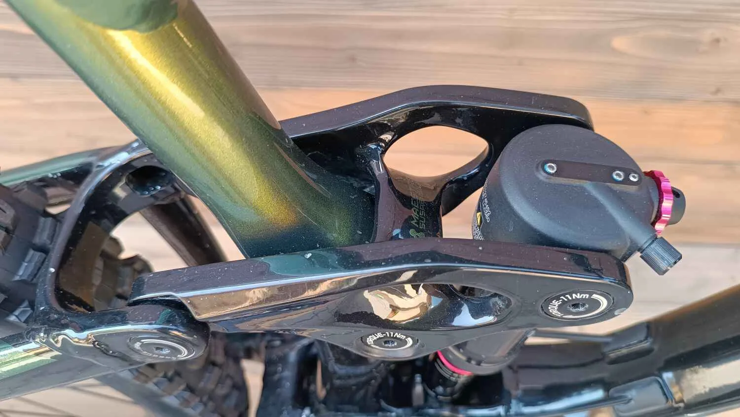 Bicicleta Second Hand Giant Reign Rock verde negru - marime M - imagine 10