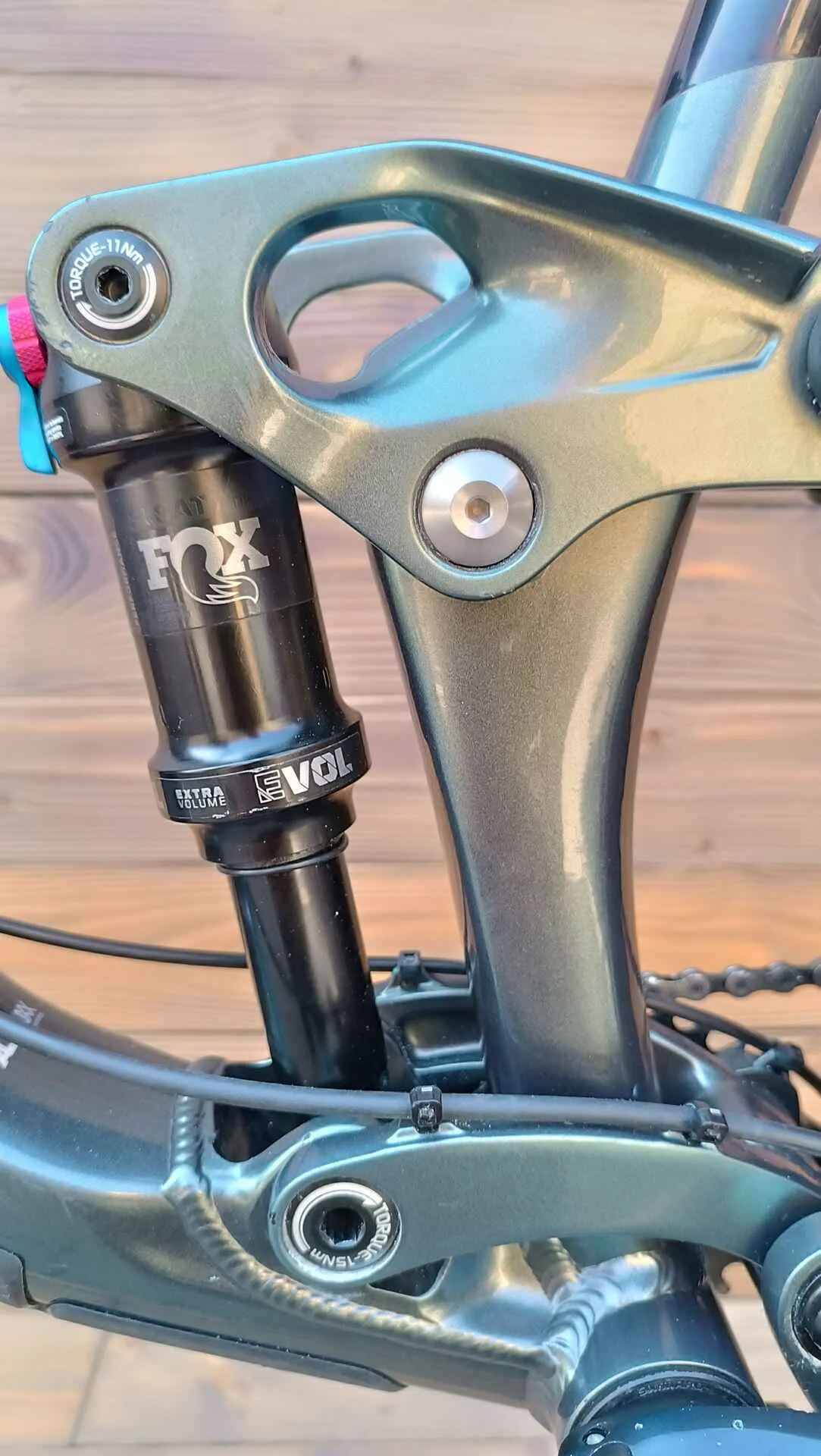 Bicicleta Second Hand Giant Trance X verde negru Fox - marime M - imagine 9