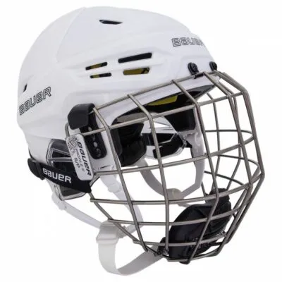 Casca BAUER cu grila Re-akt 95 alb M