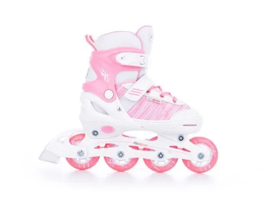 Patine Reglabile TEMPISH ORIN GIRL DUO pink alb 38-41 - imagine 3
