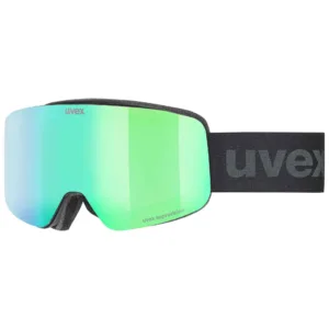 Ochelari schi Uvex Pwdr FM black matt dl/green-clear S2