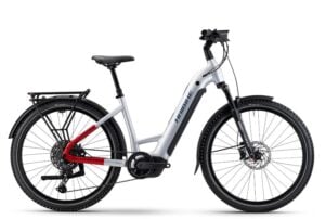 e-bike Haibike TREKKING 7 27.5 Low Cues 11 800Wh 2025 soft grey/red/blue glossy S