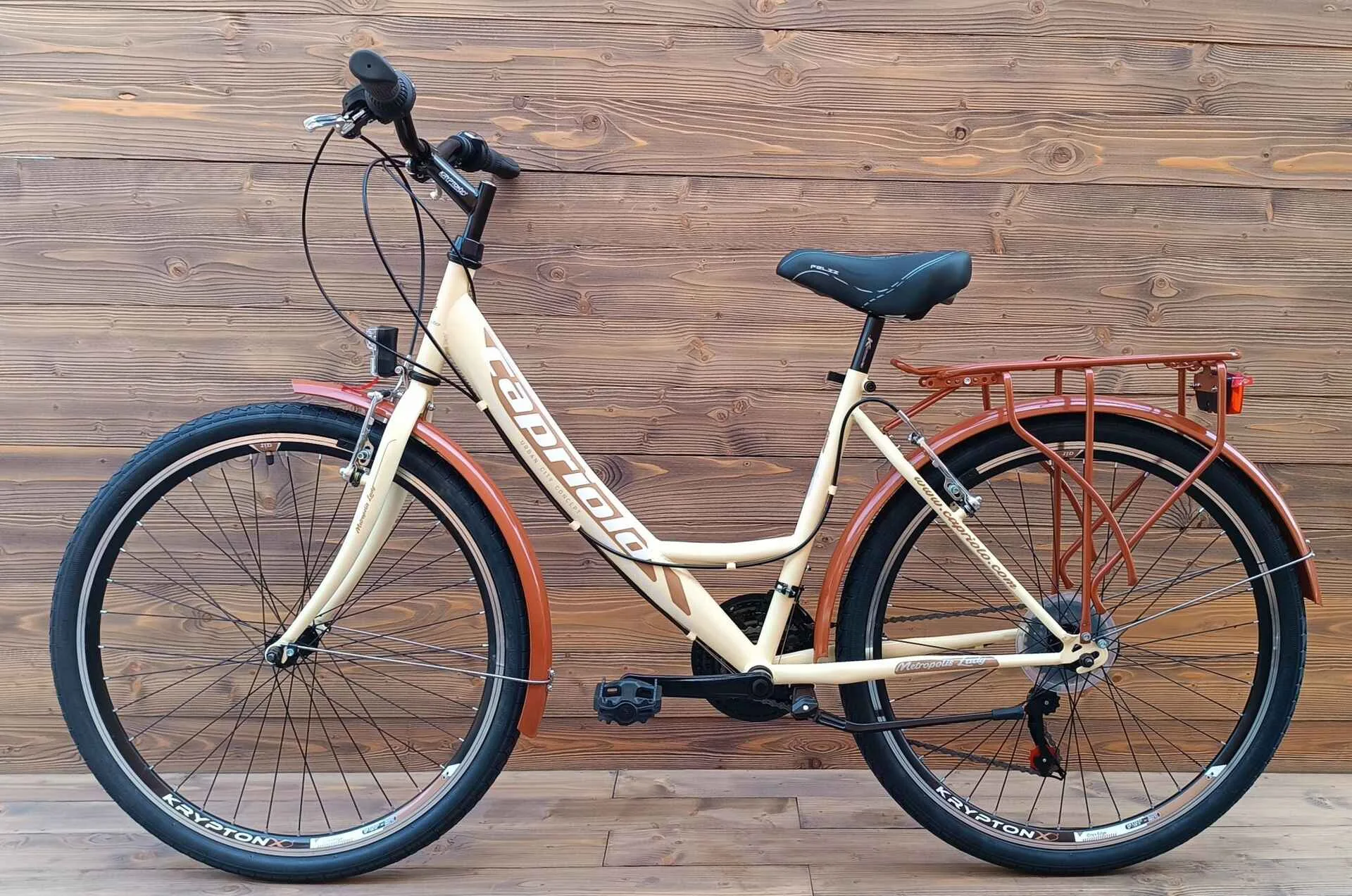 Bicicleta dama 26 Capriolo Metropolis bej 19 - imagine 2