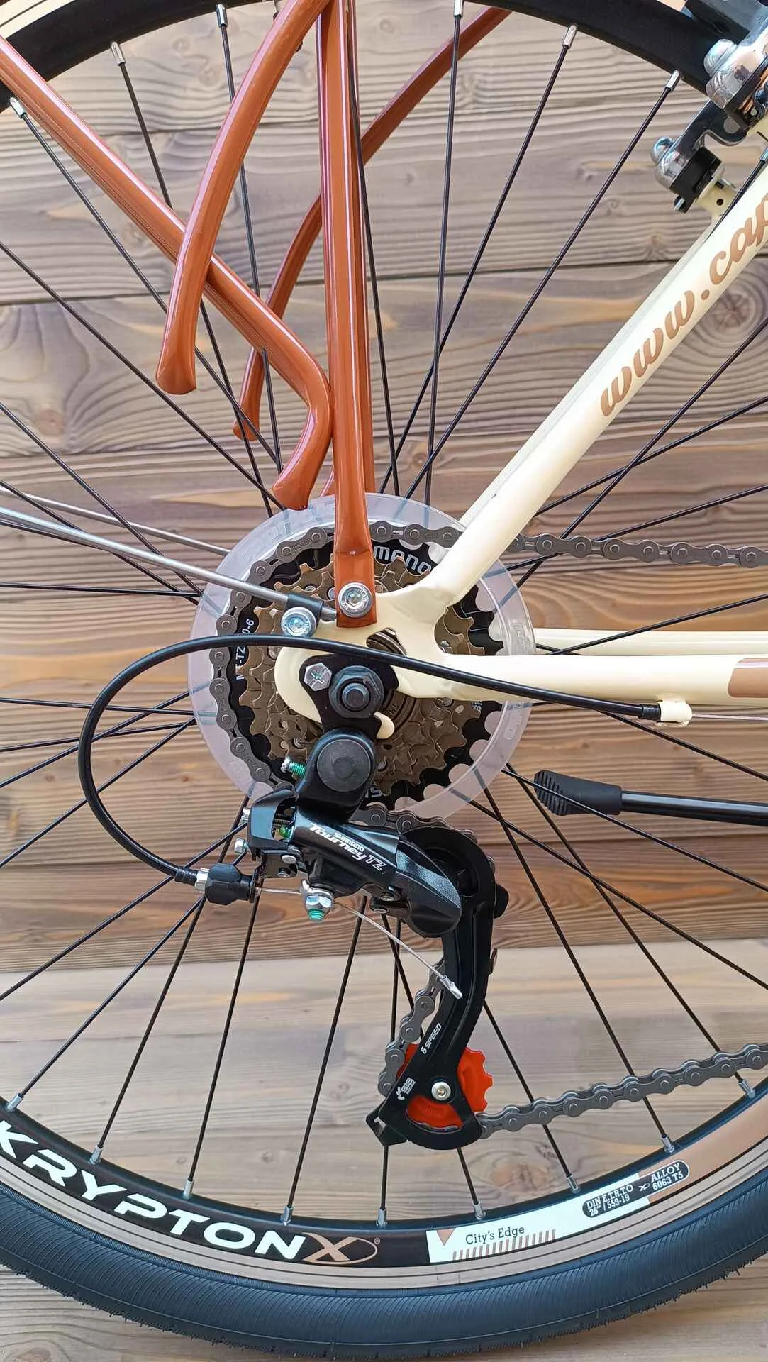 Bicicleta dama 26 Capriolo Metropolis bej 19 - imagine 6