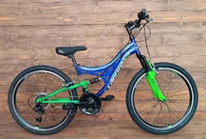 Bicicleta copii 24 Capriolo CTX Full Suspension albastru verde lucios 14