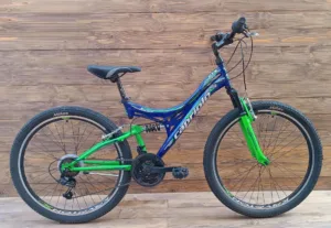 Bicicleta MTB 26 Capriolo CTX Full Suspension albastru verde lucios 16
