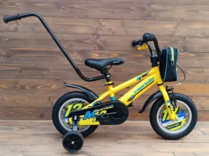 Bicicleta copii 12 Capriolo Mustang galben albastru