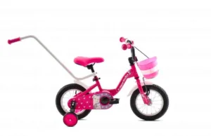 Bicicleta copii 12 Capriolo Viola pink alb
