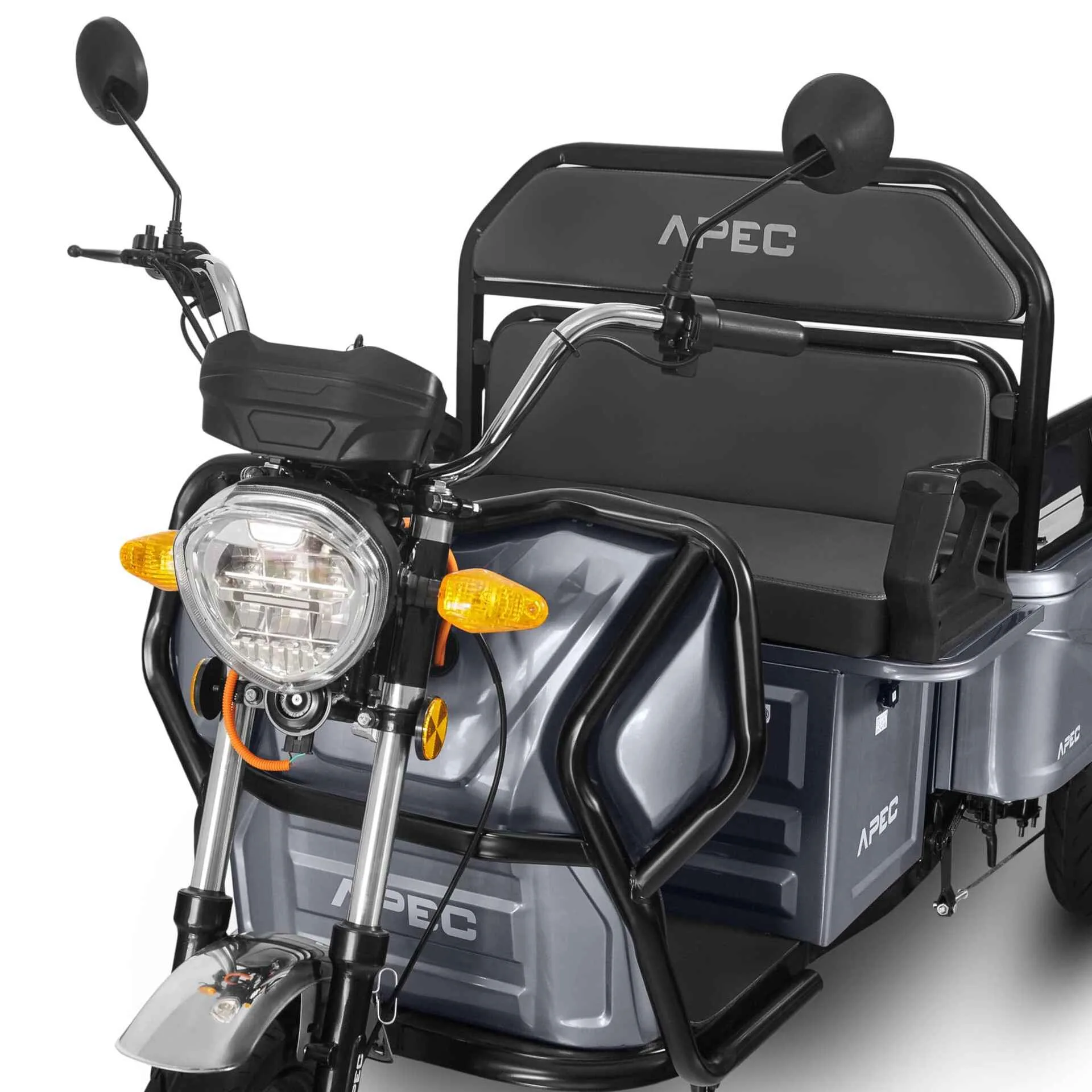 Triciclu electric model APT4 gri 1000W fara permis 1 loc - imagine 6