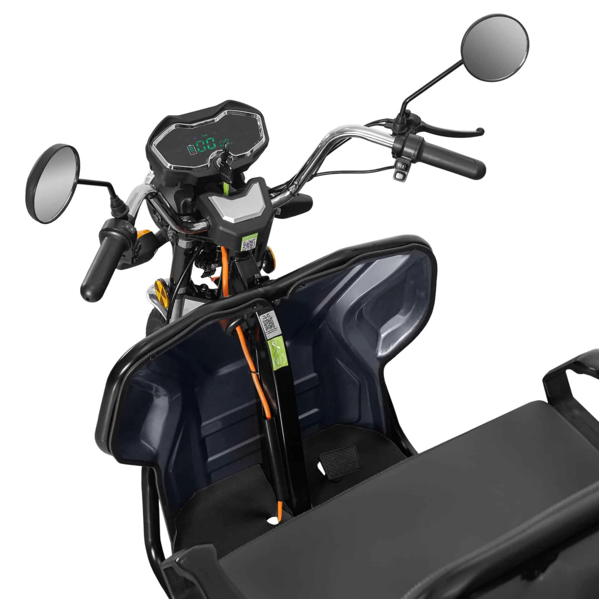 Triciclu electric model APT4 gri 1000W fara permis 1 loc - imagine 9