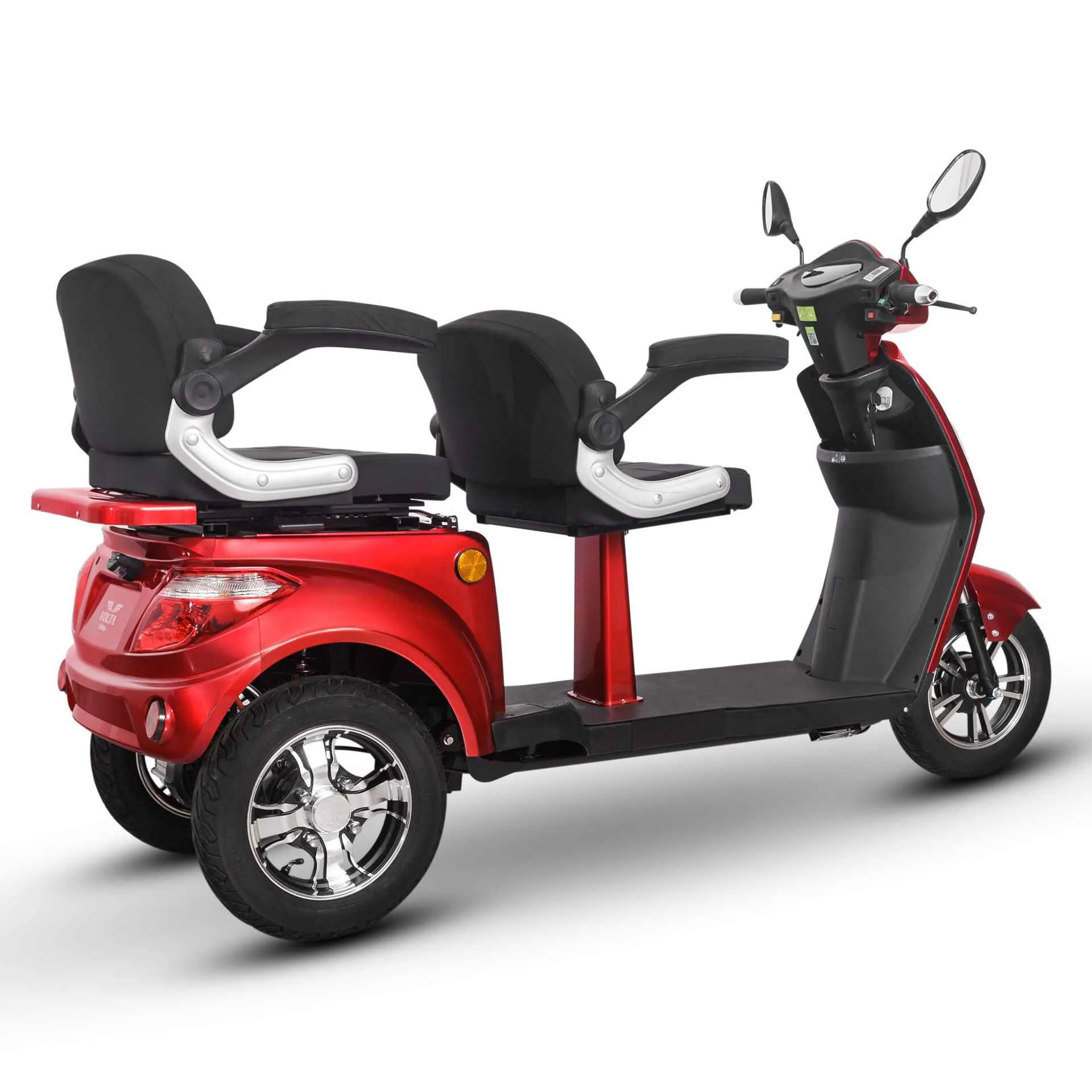 Triciclu electric model VM4+ rosu 1000W fara permis 2 locuri - imagine 2