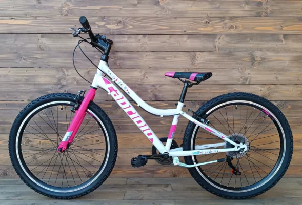 Bicicleta Capriolo MTB 24 DIAVOLO 400/6HT white pink 12 - imagine 2