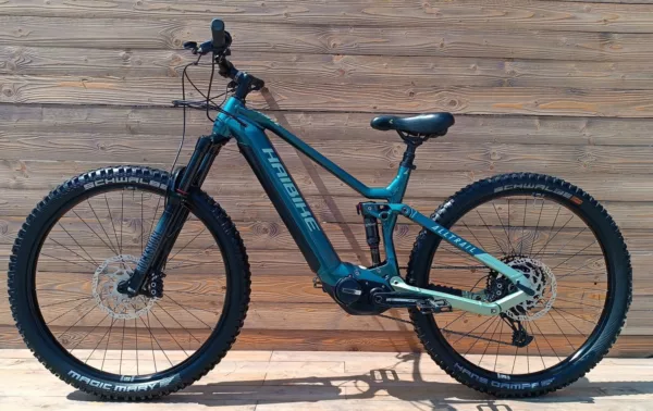 e-bike second hand Haibike Alltrail 9 glossy metal blue olive - imagine 2